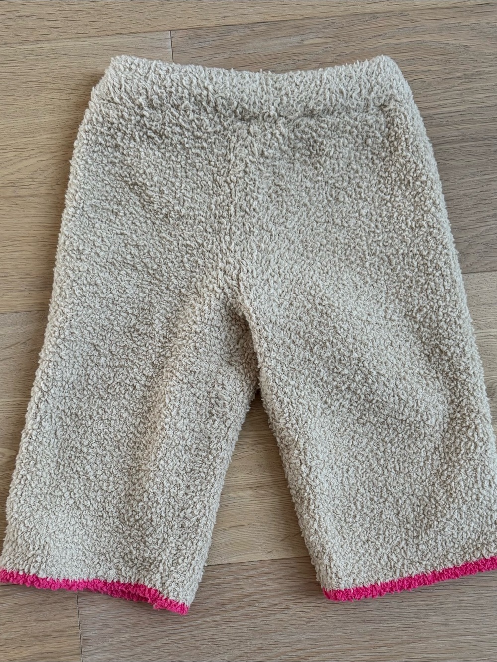 Carter's Cream Sherpa Cozy Pants with Pink Trim
